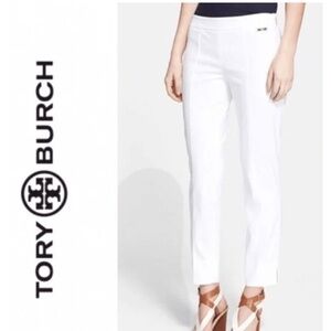 TORY BURCH Callie Seamed Ankle Pants | White | Size 2 | Style 50001206
